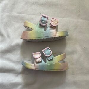 Pastel Rainbow Kids Sandals Size 4